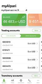 Alpari mobile app for FX trading