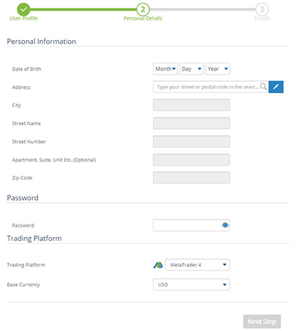 AvaTrade forex broker registration form