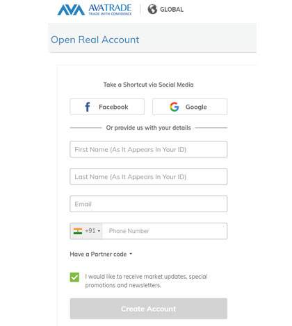 How to register at AvaTrade forex broker