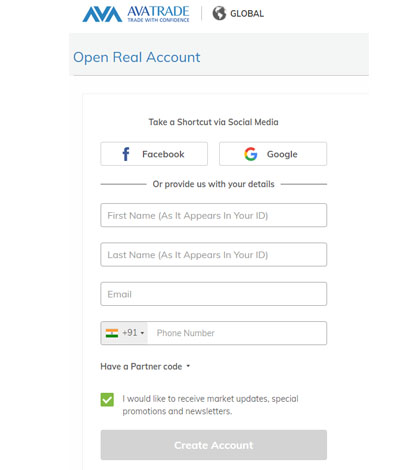 How to register at AvaTrade forex broker
