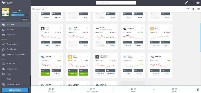 Deposit and withdraw funds at eToro platform