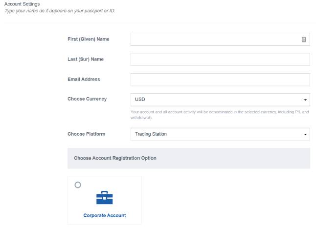 FXCM broker corporate account