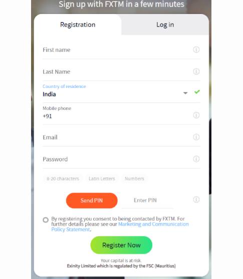 How to register at FXTM forex broker