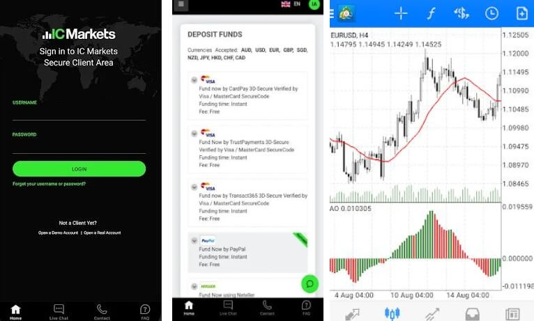 IC Markets mobile app