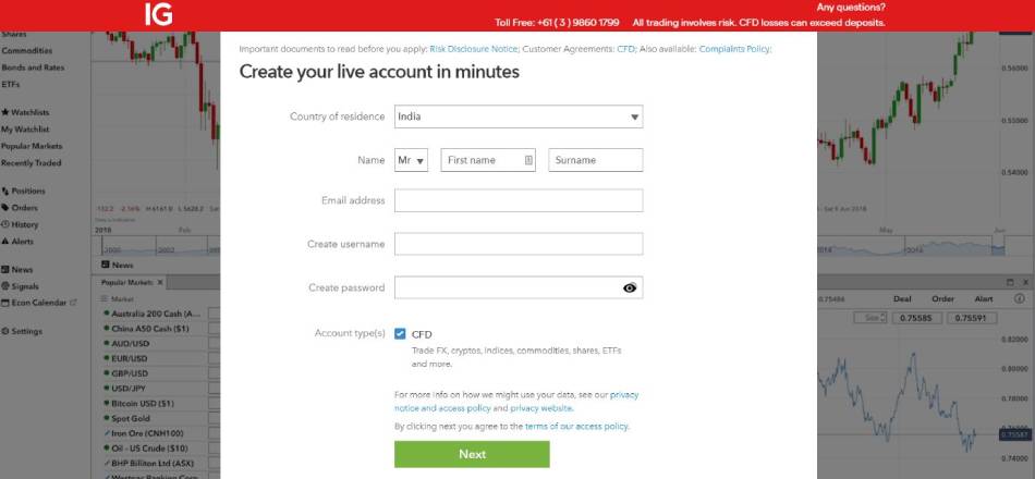 How to register at IG forex broker