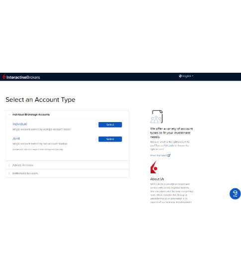 Select your prefered account type at Interactive Brokers