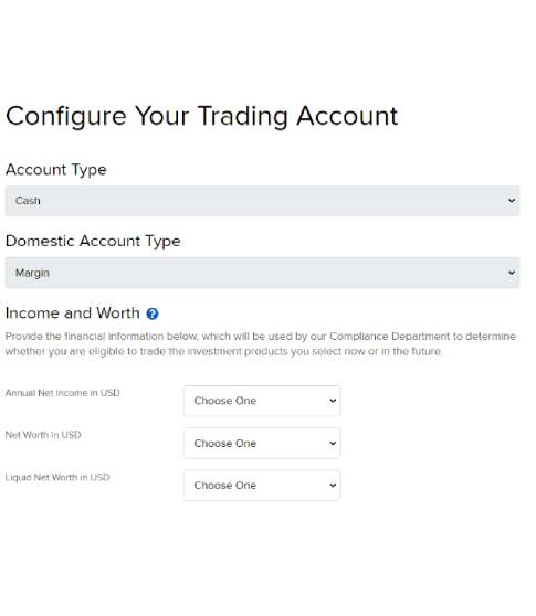 Configure your trading account