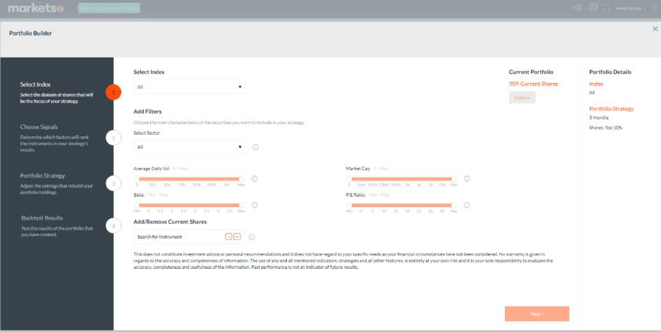 Markets.com Marketsx interface