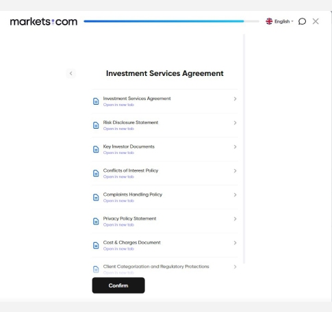 Investment services agreement