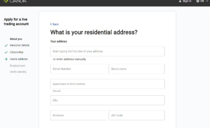 Fill in your residential address