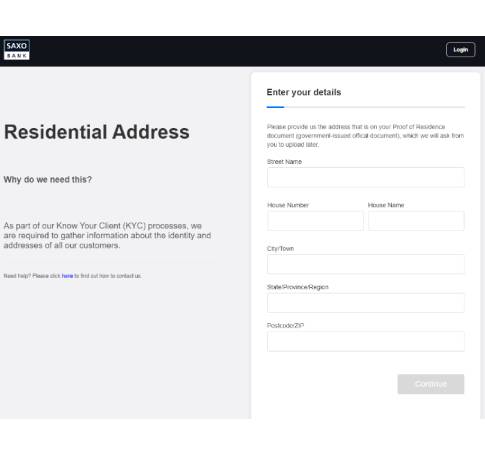Submit your residential address