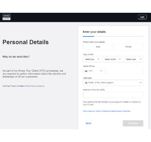 Submit your personal details
