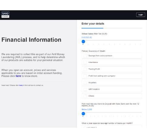 Submit your financial information