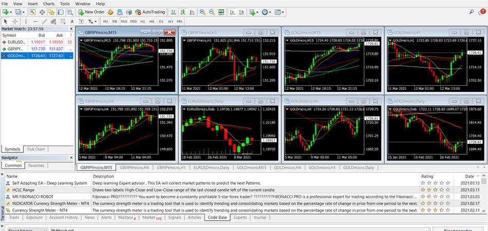 XM forex broker trading platform