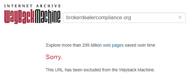 BrokerDealerCompliance.org - Archive.org